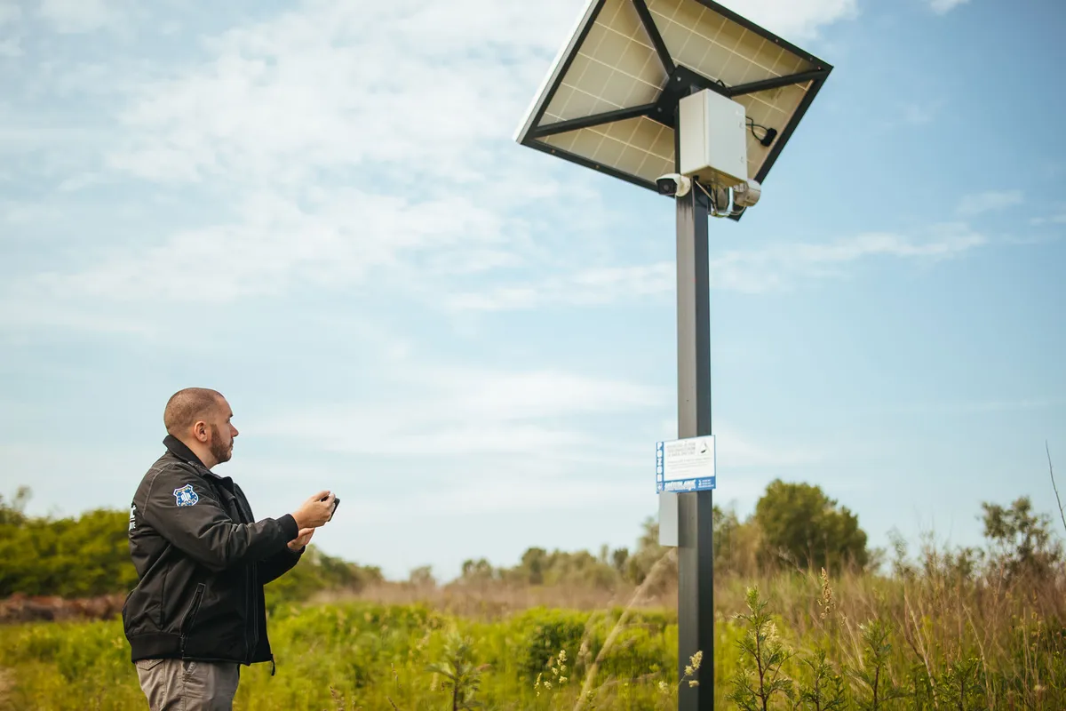 Autonomna solarna kamera videonadzora na stupu, bez mrežnog priključka